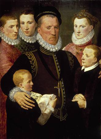 George 5th Lord Seton and Family ca. 1575 Frans Pourbus the Elder   1545-1581  NGS 2275